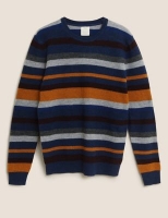 Marks and Spencer M&s Collection Striped Super Soft Crew Neck Jumper