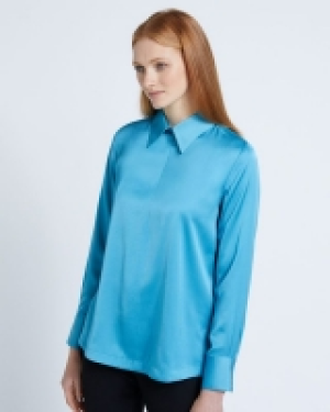 Carolyn Donnelly The Edit Blue Satin Zip Shirt 15.00 €
