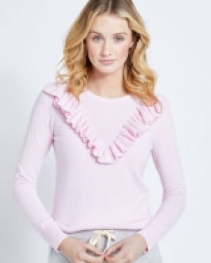 Dunnes Stores  Savida Cashmere Blend Ruffle Jumper