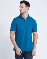 Dunnes Stores  Paul Costelloe Living Teal Stretch Polo