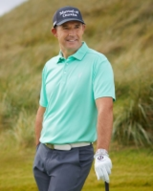 Dunnes Stores  Pádraig Harrington Green Textured Polo Shirt (UPF 50)