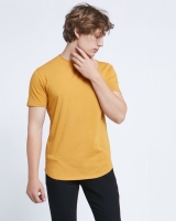 Dunnes Stores  Paul Galvin Short-Sleeved Mustard Stretch Tee Shirt