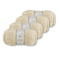 Aldi  Cream Double Knitting Yarn 4 Pack