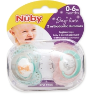 Nuby Animal Day Soothers 0-6 Months