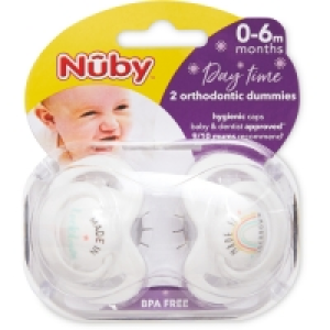 Nuby Slogan Day Soothers 0-6 Months
