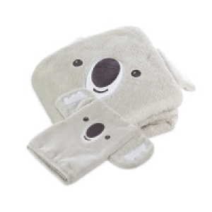 Koala Hooded Baby Towel & Mitt