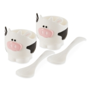 Cow Egg Cup And Spoon Set