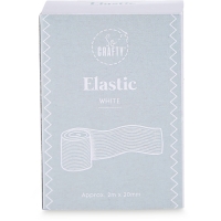 Aldi  So Crafty 2m x 20mm White Elastic