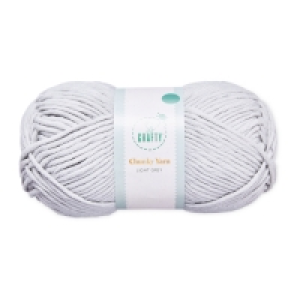 Aldi  So Crafty Light Grey Chunky Yarn