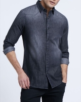 Dunnes Stores  Slim Fit Long-Sleeved Denim Shirt