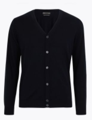 M&s Collection Pure Extra Fine Merino Wool V-Neck Cardigan