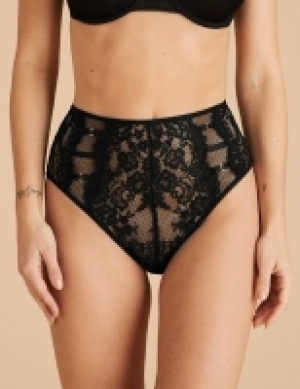 M&s Collection All Over Lace High Leg Knickers
