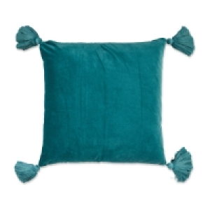 Kirkton House Teal Tassel Cushion