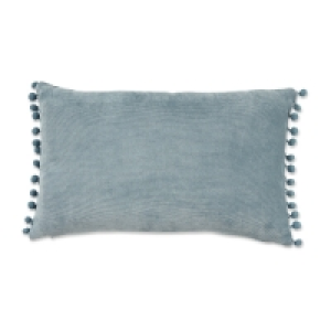 Kirkton House Blue Pom Cushion
