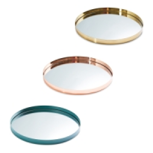 Aldi  Mirrored Glass Drinks Tray