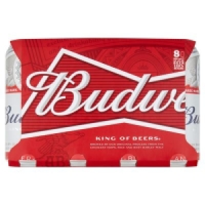 BUDWEISER CAN PACK 8 X 500ML 12.50 €