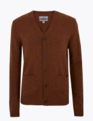 M&s Collection Pure Lambswool V-Neck Cardigan