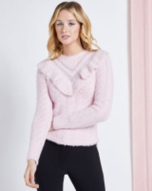 Savida Embellished Jumper With Ruffle