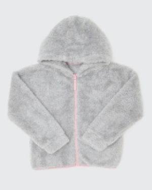 Dunnes Stores  Girls Teddy Fleece Zip-Through (2-14 years)