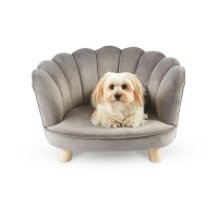 Aldi  Grey Scalloped Pet Chair