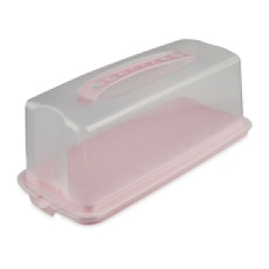 Pink Oblong Cake Container