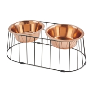 Large Metal Raised Pet Bowls
