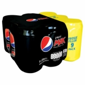 Pepsi Max Can Pack 9 x 330ml 6.00 €