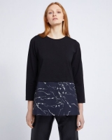 Dunnes Stores  Carolyn Donnelly The Edit Marble Print Cotton Hem Top