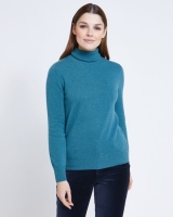 Dunnes Stores  Paul Costelloe Living Studio Green Cashmere Polo Neck Jumper