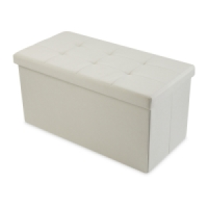 Aldi  Cream Large Storage Ottoman