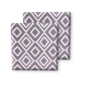 Grey Geo Outdoor Seat Pads 2 Pack