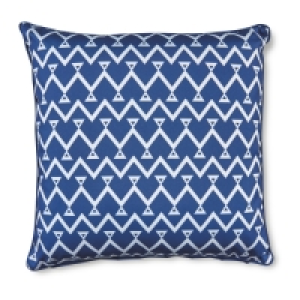 Navy Zig Zag Outdoor Cushion