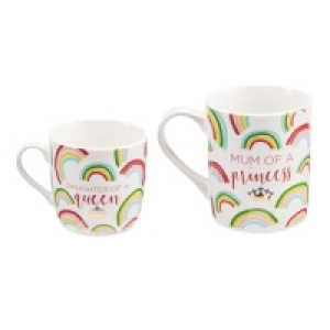 Aldi  Mother Of A Princess Mugs 2 Pack