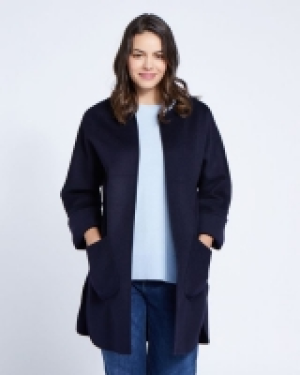 Dunnes Stores  Paul Costelloe Living Studio Navy Curved Hem Coat