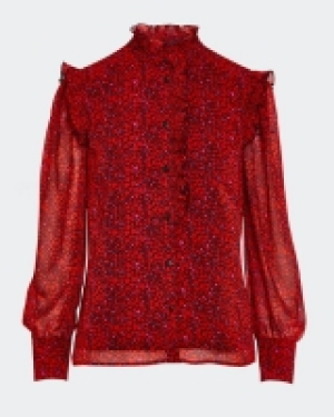 Savida Juliet Heart Print Blouse