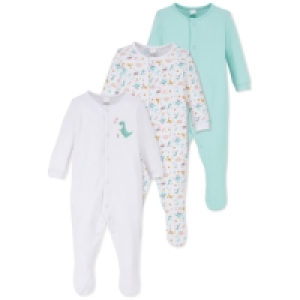 Aldi  Dinosaur Baby Sleepsuit 3 Pack