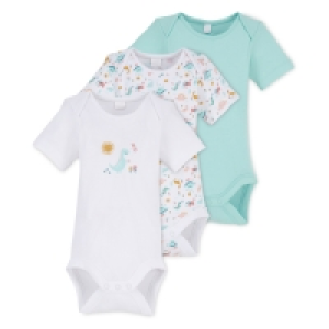 Aldi  Dinosaur Baby Bodysuit 3 Pack