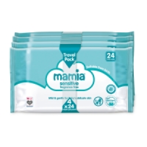 Mamia Sensitive Wipes 4 x 24 Pack