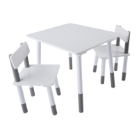 Aldi  Childrens Grey Table & Chairs Set