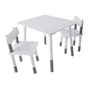 Childrens Grey Table & Chairs Set