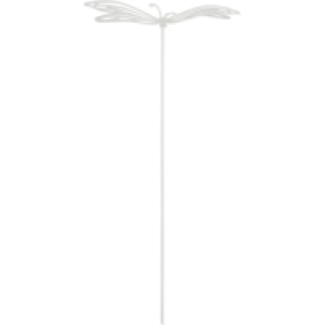 White Butterfly Garden Stake