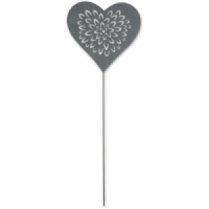 Silver Heart Garden Stake