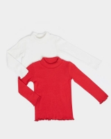 Dunnes Stores  Roll Neck Tops - Pack Of 2 (6 months-4 years)