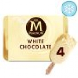 Tesco  Magnum White Ice Cream 4 X110ml