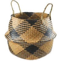 Aldi  Black Seagrass Storage Basket