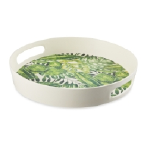 Bamboo Palm Round Tray