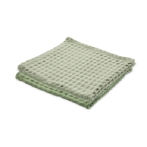 Aldi  Green Large Dish Cloth 2 Pack