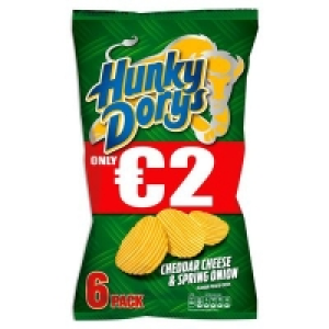 Tayto Hunky Dorys Cheddar Cheese & Spring Onion 6 Pack 150g