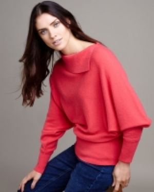 Dunnes Stores  Paul Costelloe Living Studio Coral Cashmere Cowl Neck Jumper