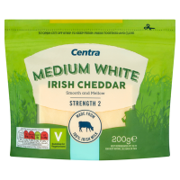 Centra  Centra Cheddar Cheese White 200g